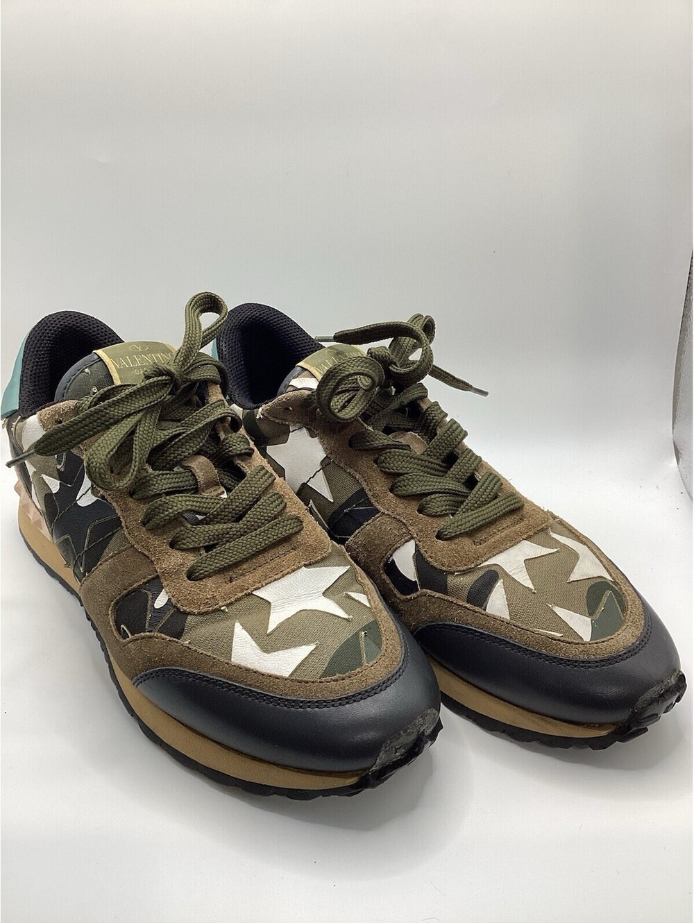 Valentino Rockrunner Sneakers Multicolor Camo Size 38